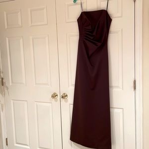 Strapless evening gown